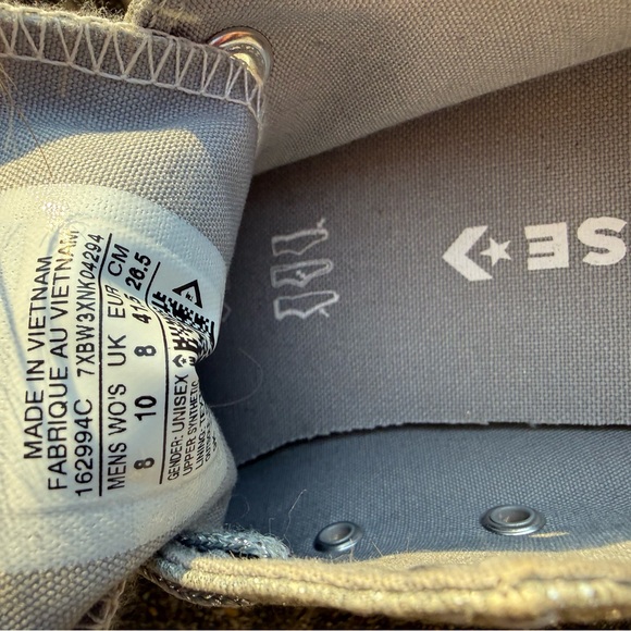 Converse Metallic Silver Low-Tops - Picture 4 of 4